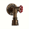 1/2-Piece Water Pipe Wall Light, Vintage Industrial Style Wall Light, Western Theme Wall Light, Suitable for Bedroom, Hallway and Study, E27 Socket (Bulb Not Included)