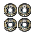 2 Pairs VEVOR Self-Adjusting Electric Trailer Brakes, 10 Inch X 2-1/4 Inch Iron Material, Operating Voltage 36-100V, 3500 Lbs Bearing Capacity, 4-Hole Mount, Replacement Brake System Backing Plate - Room Electrical / Hardwired