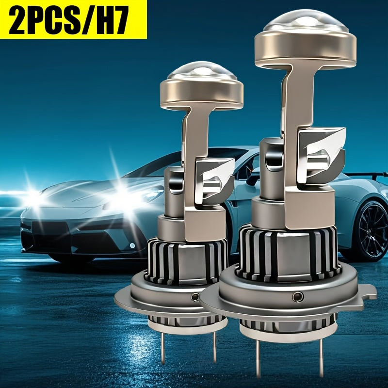 2-Pack H7-QK079 Model 9003 LED Headlight Bulbs, Compatible with 9005, 9006, H1, H11 Models, Emits 6500K White Light, 7535 CSP Chip, Brightness Up to 950%, Equipped with CANBUS Technology, Easy Installation, Suitable for High