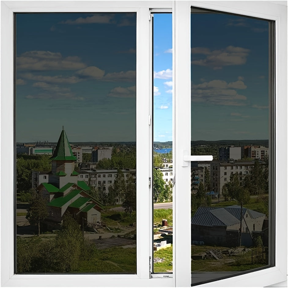 [Privacy Window Tint] 1pc Privacy Window Tint | Heat Control Anti UV Window Film, Safety Film for Home, Building, Commercial, Office Decor