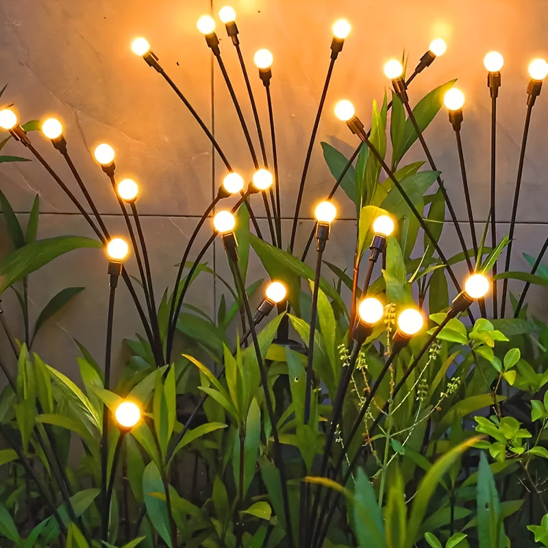 6-Head Solar Firefly Lawn Garden Light, Perfect for Outdoor Garden Paths and Lawn Decoration, Ideal Choice for Halloween, Christmas, New Year and Ramadan Decoration