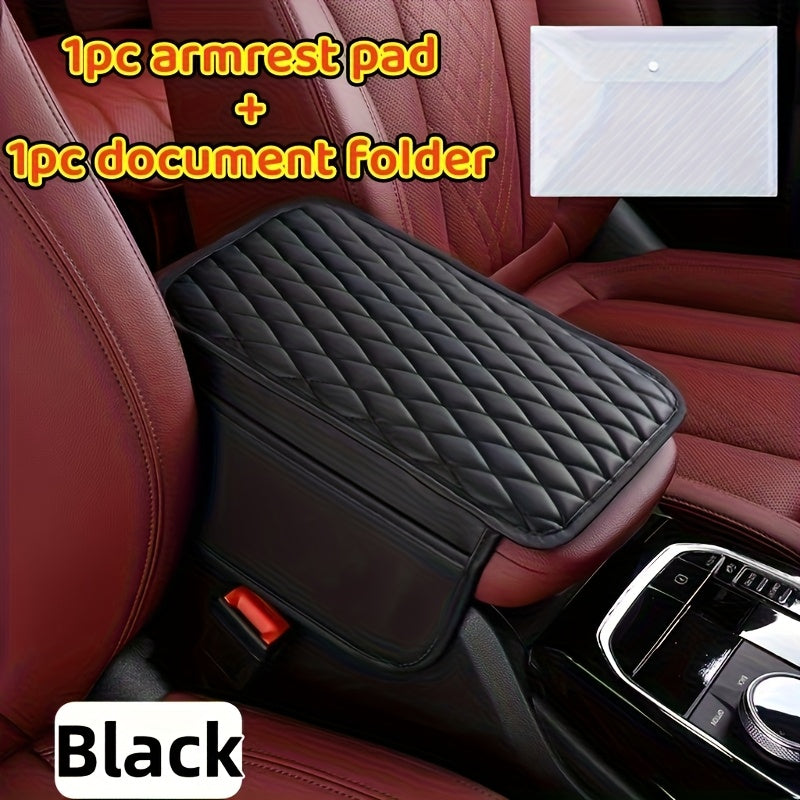 Car Armrest Box Pad, Leather Storage Mat, Multiple Colors, High Quality