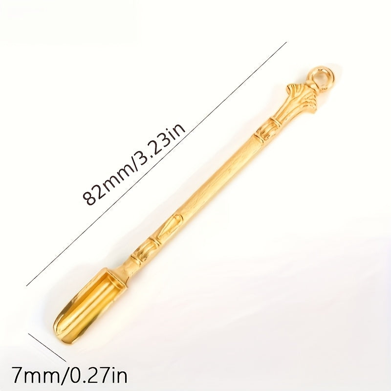 迷你灰色金属勺，适用于精细剂量调节——便携紧凑刮刀，耐用工具，轻巧设计，适用于化学品处理（精密测量工具）