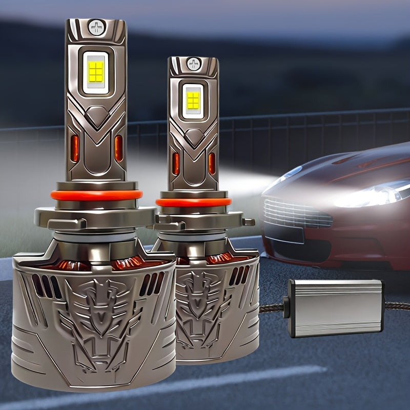 2-Pack, H11 Car LED Headlights, 59400 Lumens, 380W High Power, 12V/24V, 6500K White Light, 3570 CSP Chip, Compatible with Multiple Car Models, Easy to Install, No Battery Needed, Plug-and-Play, with Powerful Cooling Fan