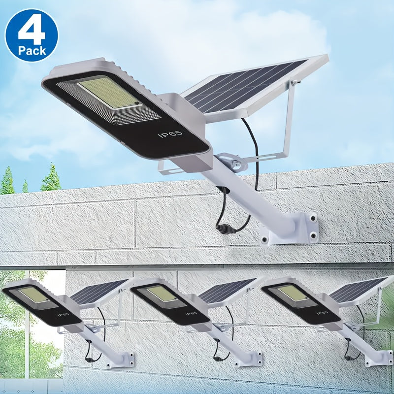 LED Solar Street Light, 4 Pack Outdoor Garden Light, Super Bright 6000mAh Rural Home Garage Sidewalk Street Solar Wall Light, Perfect for Courtyard, Garden, Pathway, Lawn, Porch, Patio, Park Road Street Light 1/2/3 Pack