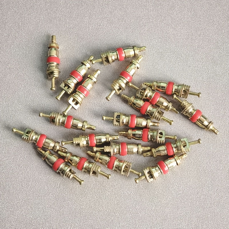 40pcs/20pcs/10pcs Premium Brass Valve Core, Compatible with Bicycle Tire Valve Stem, Replacement Part for American Standard Tubeless Tire Valve Core
