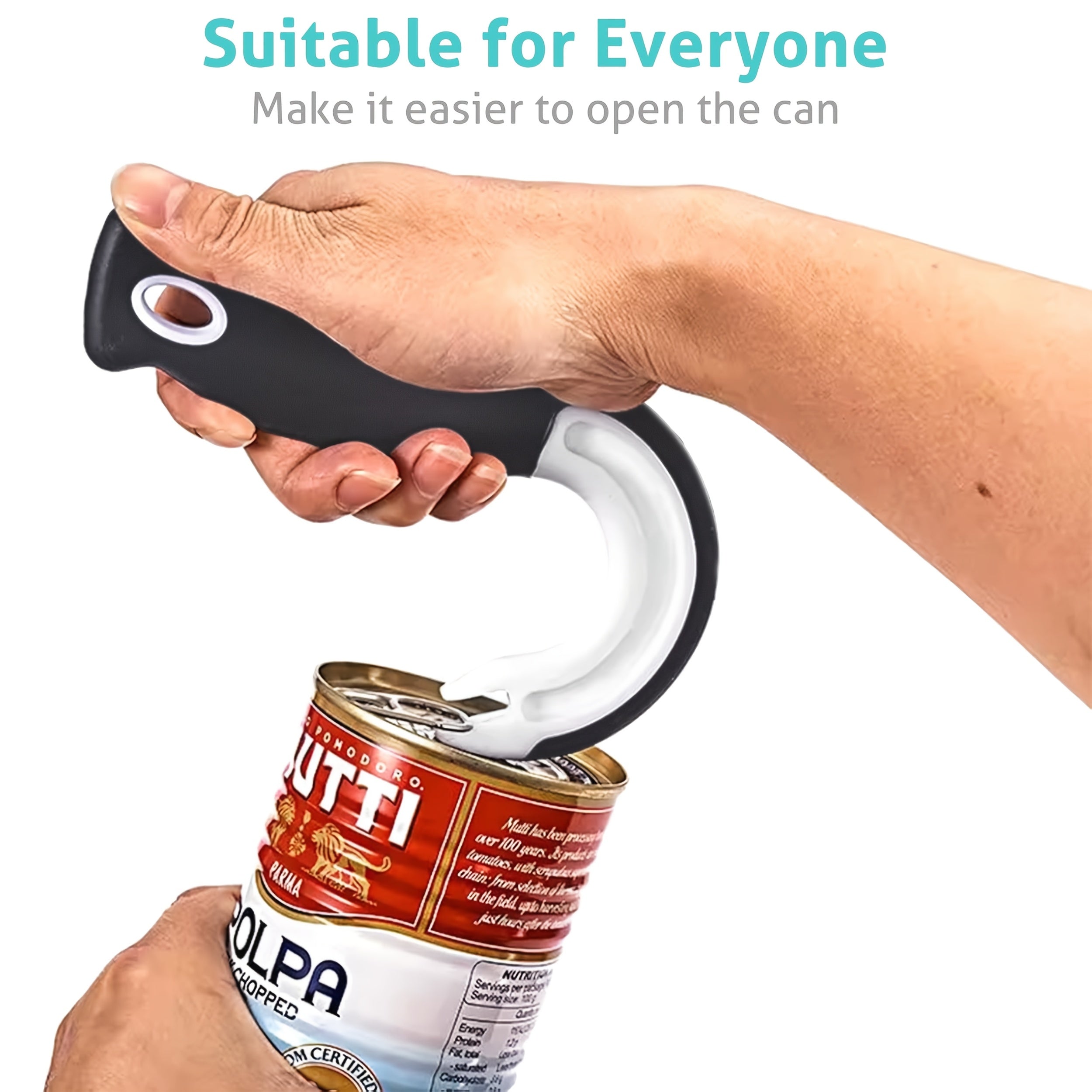 New Easy-Grip Can Opener – Durable Plastic Material, Perfect for Home & Restaurant Use, Great for Christmas Parties