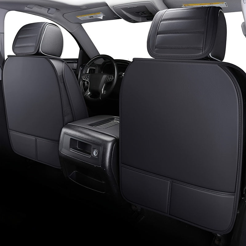 Protective Cover for Silverado | Fits Truck Chevrolet Silverado GMC Sierra Heavy Duty 2007-2025 1500 2500HD 3500HD Trail Boss Z71 Double Crew Extended Cab Waterproof Leatherette Cover (Full Set, Black)