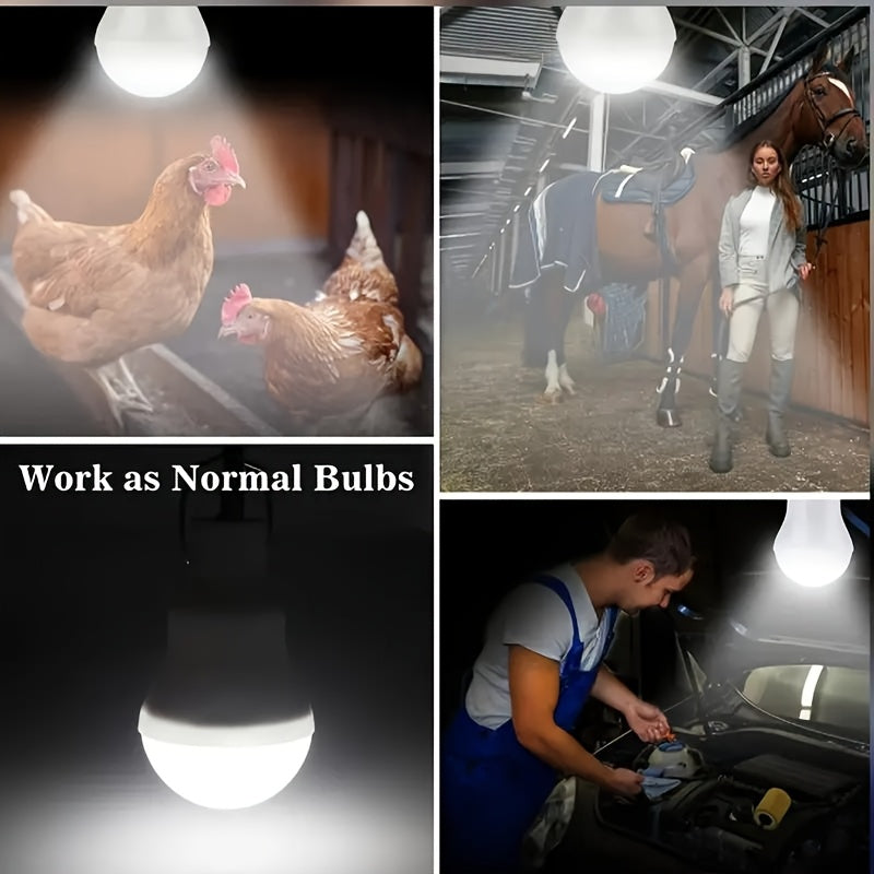 Solar home rechargeable bulb, outdoor camping light for tents, shed night lighting, tent light, portable light, barbecue light, yard light, ceiling light, emergency light, chicken coop light, tent light, emergency response