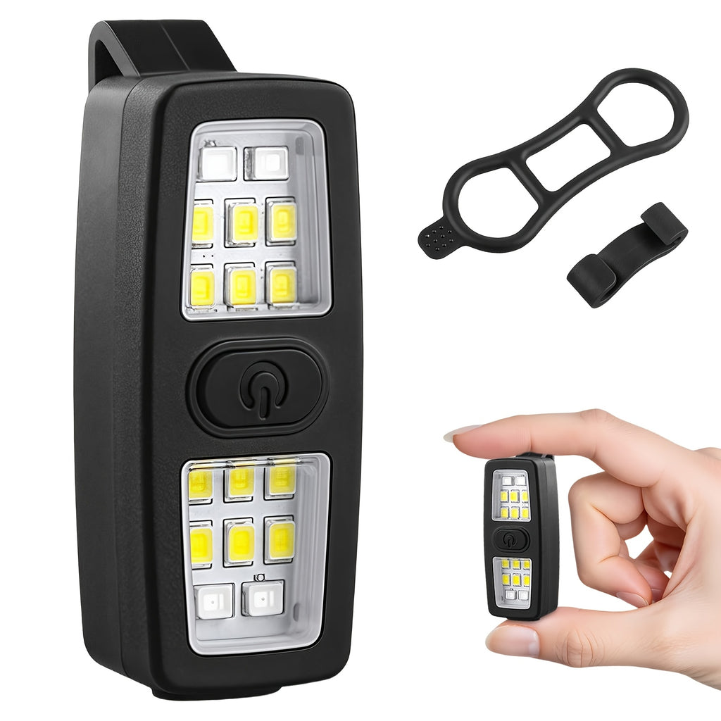 Rechargeable Clip-On Flashlight with Hands-Free Running Light & Dog Walking Feature – Illumination, Adjustable Beam, Low-Light Design for Night Hiking, Camping & Everyday Carry