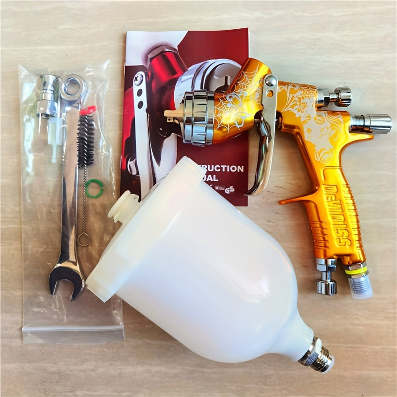 Professional Auto Body Paint Spray Gun Set - HVLP Gravity Feed, TE20 Lite Suitable for All Vehicles, 1.3mm Nozzle, 20.29oz Cup - Ideal Topcoat & Touch-Up Tool
