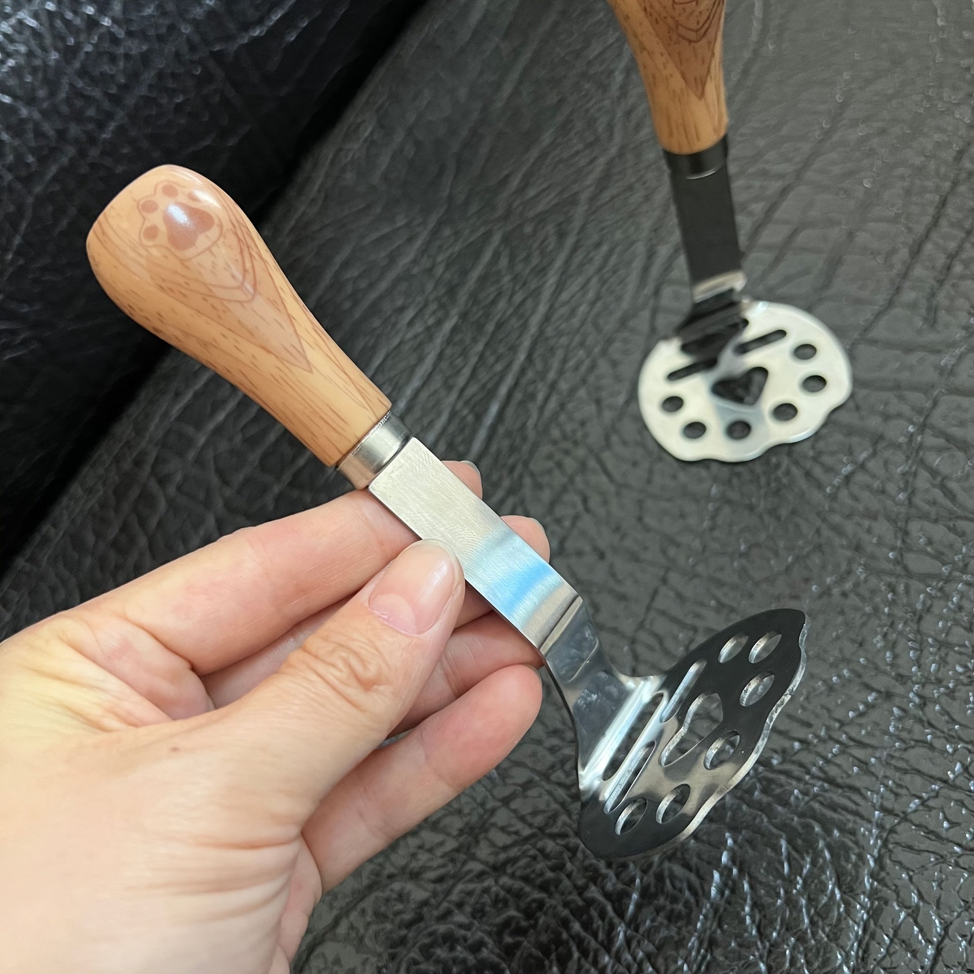 1 Piece Standable Potato Masher – Stainless Steel Masher, Press & Crush Tool, Baby Food Maker Tool, Kitchen Tool