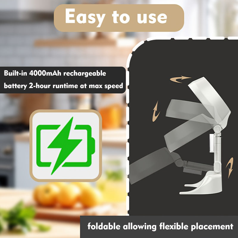 Compact Foldable 3-Speed Tabletop Smoke Extractor – Portable Smoke Purifier for Indoor Cooking, BBQ, Hot Pot & Kitchen | Adjustable Airflow, Space-Saving Design