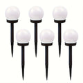Solar White Ball Lawn Light Landscape Spotlight, White LED Outdoor Globe Courtyard Light, Perfect for Garden, Lawn, Pathway, Walkway Decoration, Solar Globe Light, Street Light, Floor Lamp, Perfect for Festival Party Decorative Light 6pcs
