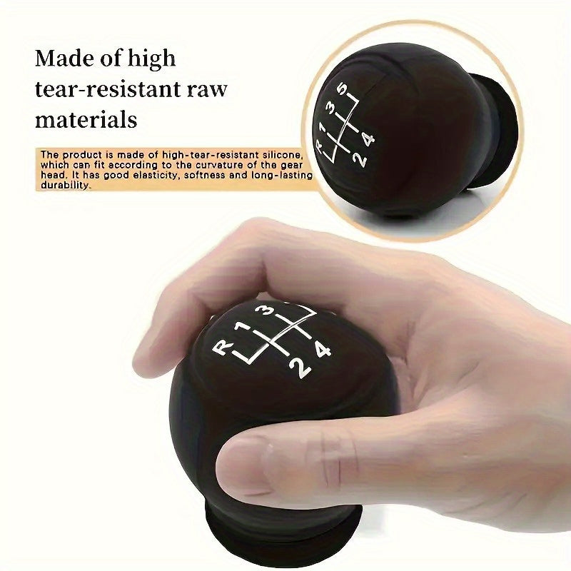1pc Silicone Gear Shift Lever Cover – for 5-Speed / 6-Speed Manual Transmission, Anti-Slip Protective Grip (99% Effective) – Easy Installation, Durable Soft Auto Interior Accessory, Fits Sedans, Trucks & SUVs, Car Gear Shift Paddle Cover