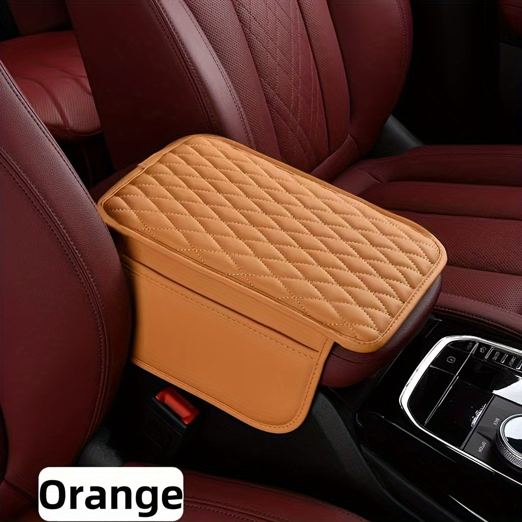 Car Armrest Box Pad, Leather Storage Mat, Multiple Colors, High Quality
