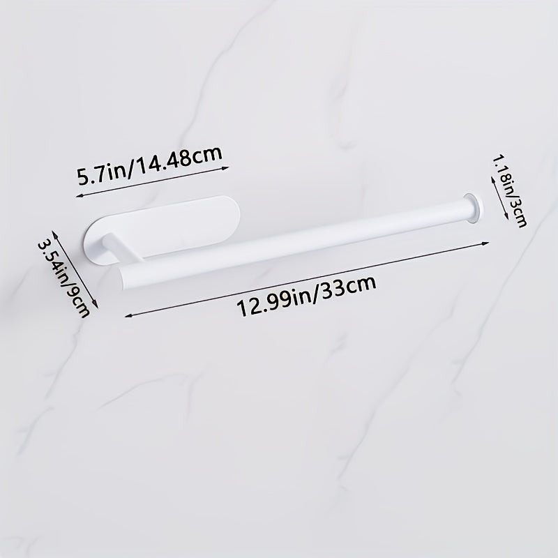 Self-Adhesive No-Drill Paper Towel Holder – Multifunctional for RV & Bathroom! Doubles as a Towel Rack, Holds Rolls & Wrapping Paper. Perfect for Home Kitchen & Bathroom – No Damage, Easy Organizing!