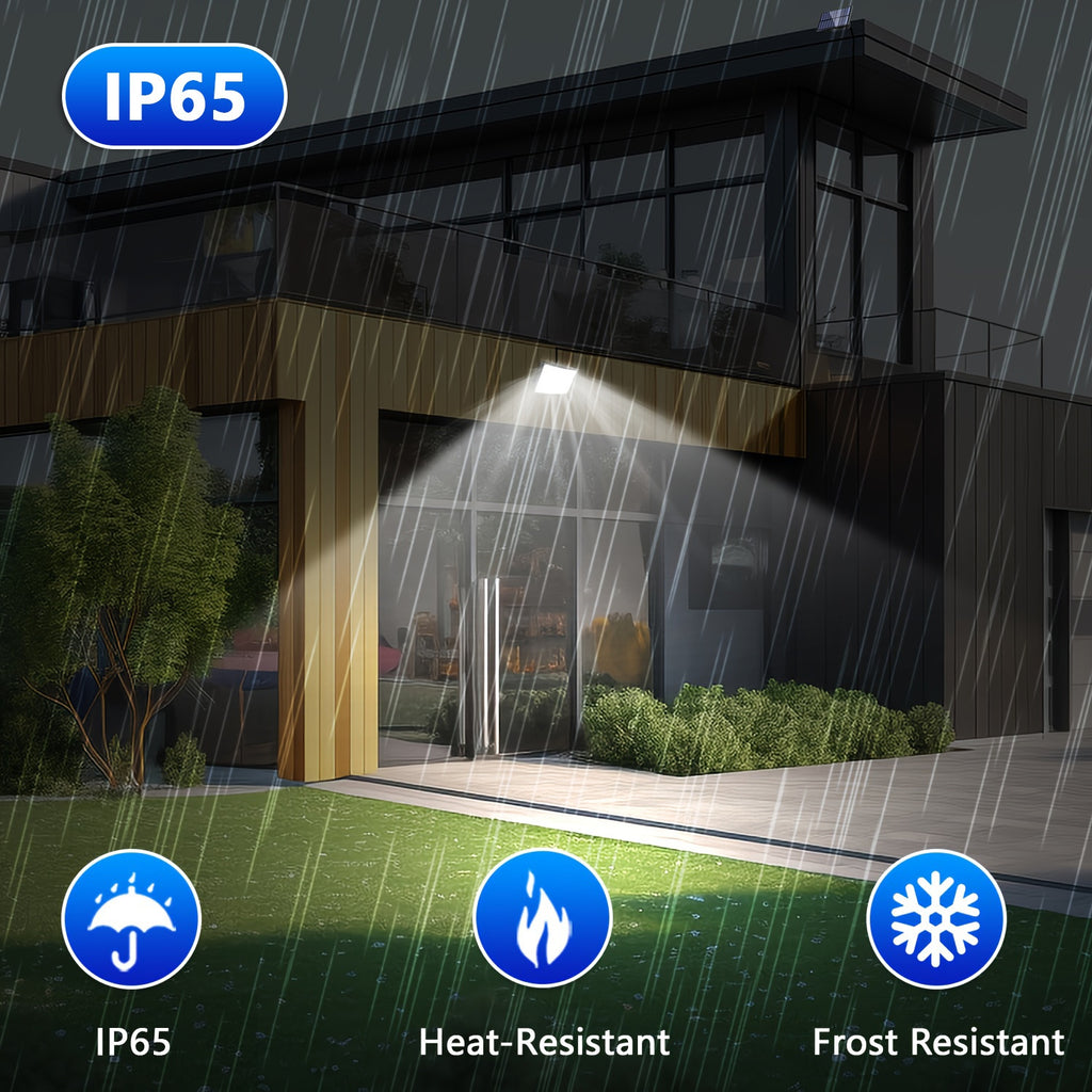 1/2 Pack Outdoor Solar Courtyard Light, with 138 High-Brightness LEDs, Motion Sensor Exterior Wall Light, IP65 Security Light, Wall Light with 16.4FT Cable, Street Light with 3 Lighting Modes, Cool White Light, Perfect for Courtyards and Parks