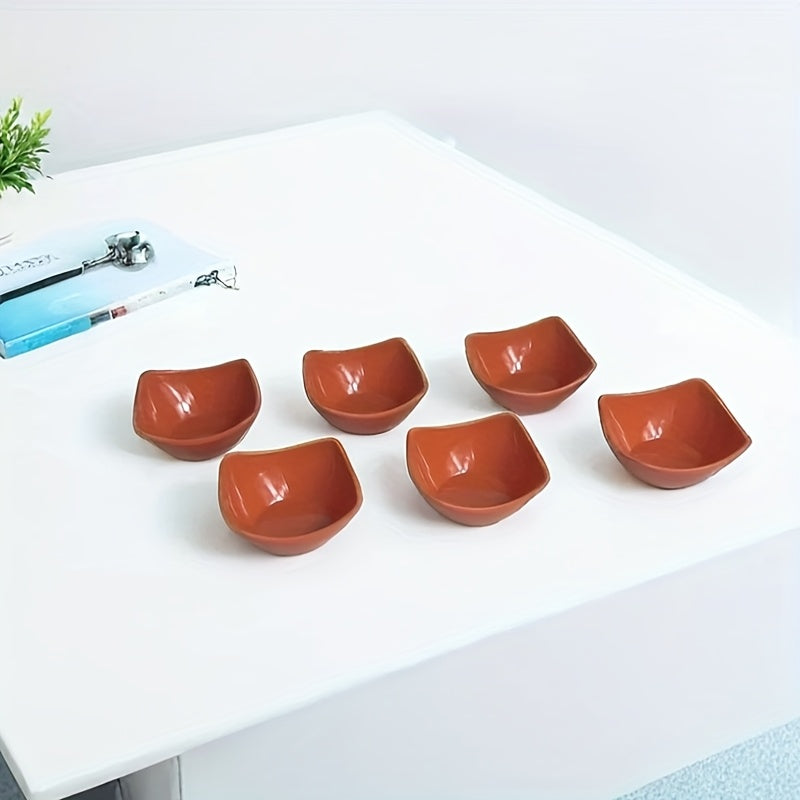 6Pcs Durable Shatterproof Mini Dessert Bowls, Reusable Vibrant Color Sauce & Dessert Bowls, Dishwasher & Microwave Safe, Perfect for Appetizers, Dips, Snacks, Fruits, Ideal for Kitchen, Outdoor Picnic, Party, Portable & Compact