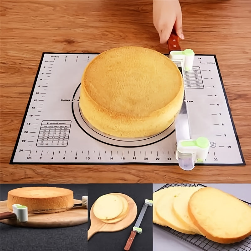 2 Pieces 5-Layer Bread Slicer & Cake Cutter – Creative Kitchen Tool, Baking Tool for Even Slicing of Bread Dough, Pastry, Desserts – 2.09 x 1.81 Inches – For Restaurant / Food Truck / Bakery – Non-Food Contact Cake Cutting Tool