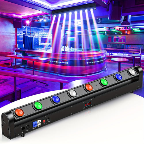 120W RGBW 4-in-1 Moving Head Light LED Stage Light, Suitable for Home Parties, KTV, Clubs, Bars, Weddings, DJ, Christmas, Halloween, Wall Washer Light