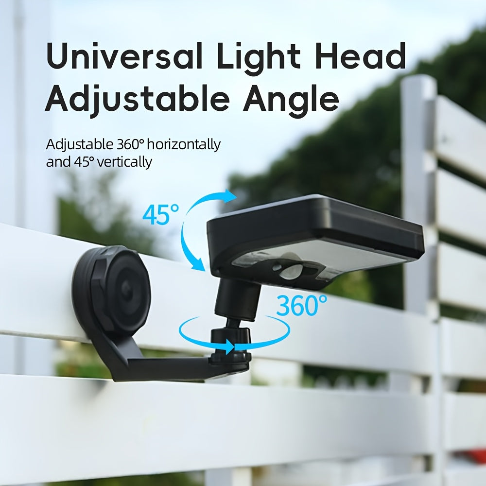 2 Pack Solar Sensor Outdoor Light, 92 LED Floodlight, USB/Solar Dual Charging, Adjustable Angle, Three Lighting Modes, with Magnetic Mount, Portable Outdoor Fence Light, Perfect for Garden, Fence, Wall, Deck, Commercial Street Lighting