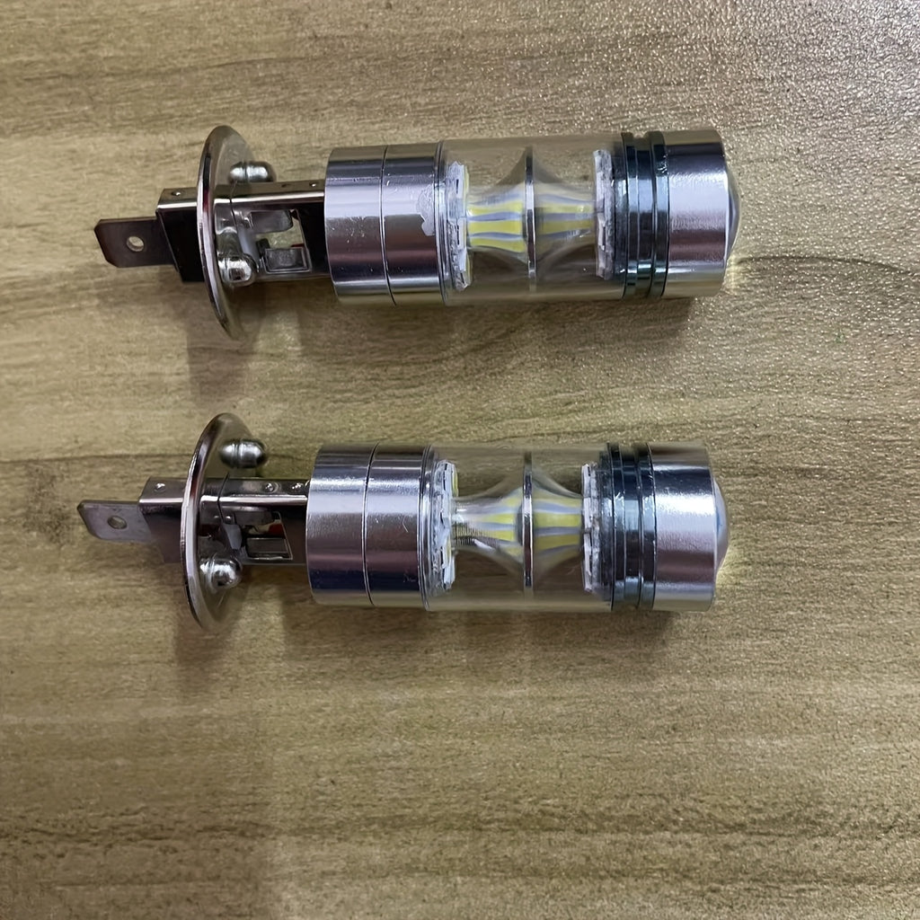 H1 LED Fog Light Bulb Set (2-Pack), Works for High/Low Beam, Available in 6000K Super Bright White, 3000K and 8000K Color Temperatures, Fits 12V and 24V Car Headlights, No Battery Included