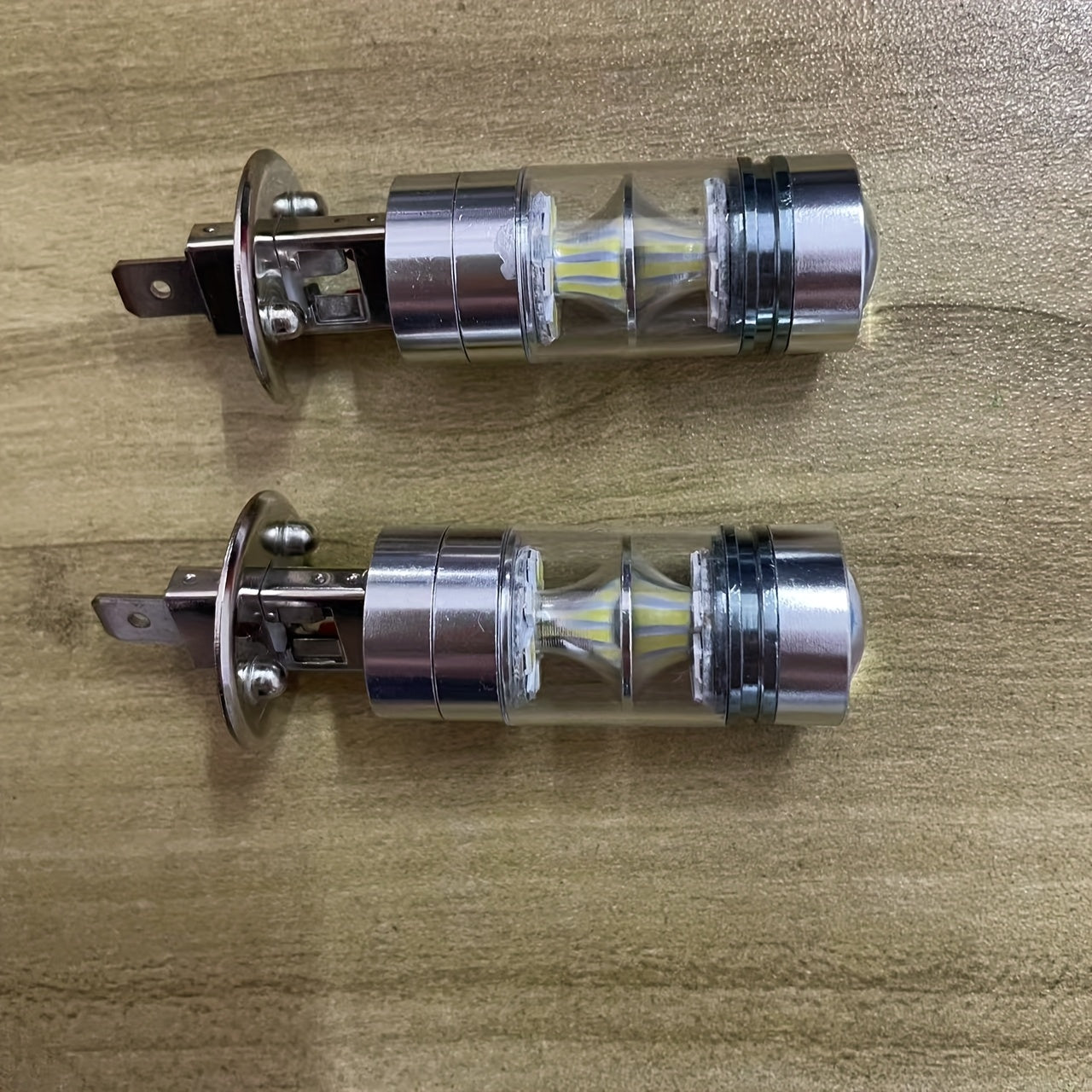 H1 LED Fog Light Bulb Set (2-Pack), Works for High/Low Beam, Available in 6000K Super Bright White, 3000K and 8000K Color Temperatures, Fits 12V and 24V Car Headlights, No Battery Included