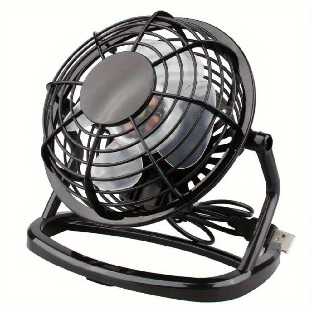 1 Pack USB Powered Mini Desktop Fan, Quiet Small Personal Cooling Fan for Office Dormitory Travel, Space-Saving Design No Battery Needed, Perfect for Laptop Bedside Use