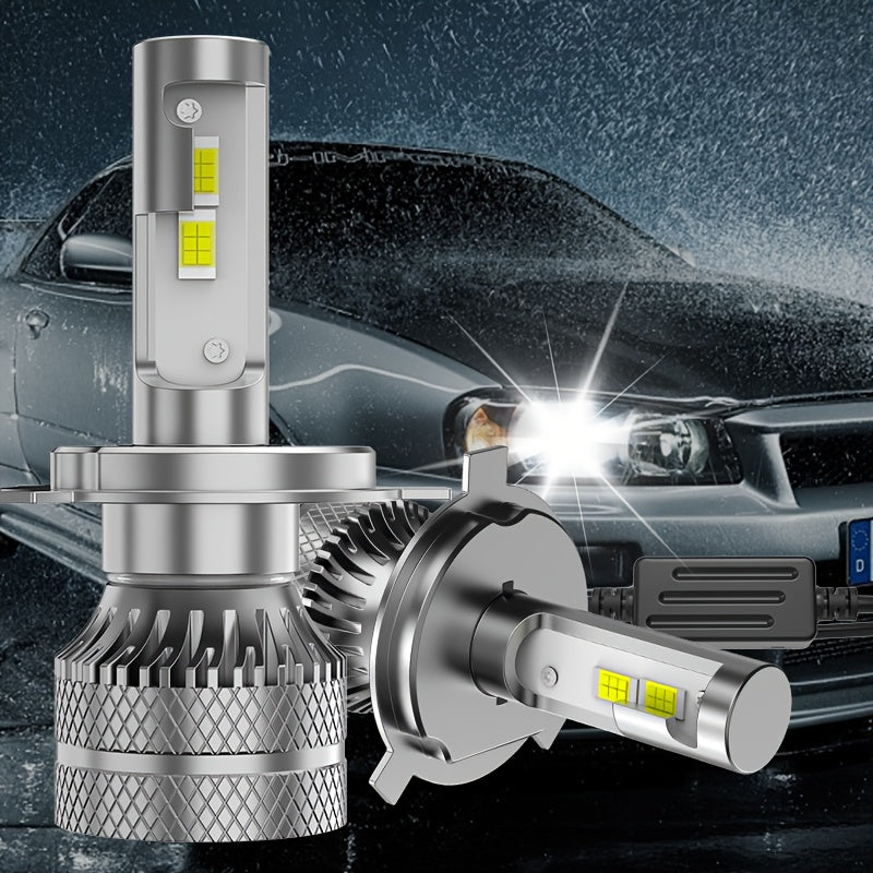 2-Pack H7 Car LED Headlights, Auto Parts, High/Low Beam Integrated, 30,000 Lumens, 360° Beam Angle, 500m Illumination Distance, CSP Chip, Universal 12V/24V, Compatible with H1, H4, H7, H11, HB3, 9005, HB4, 9006, HIR2, 9012-F135 Models