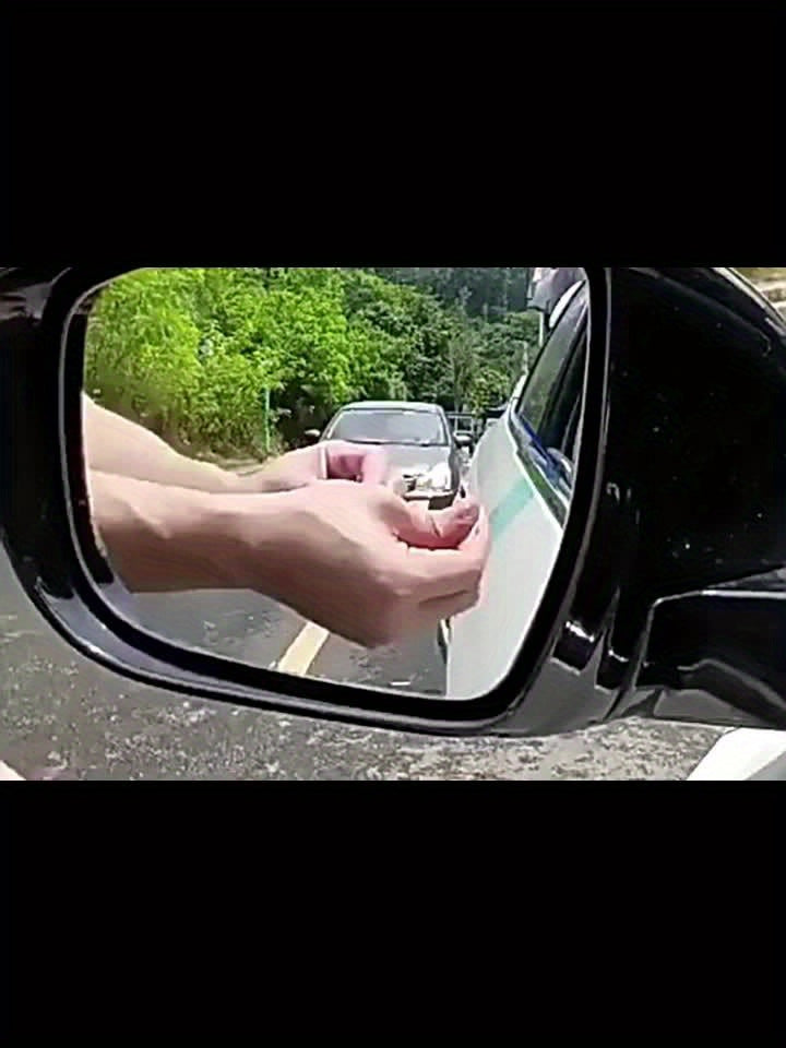 2pcs/4pcs汽车后视镜膜防雨雾防水，防雾防眩光防雨防水，透明纳米涂层，通用型透明膜配件，PVC材质
