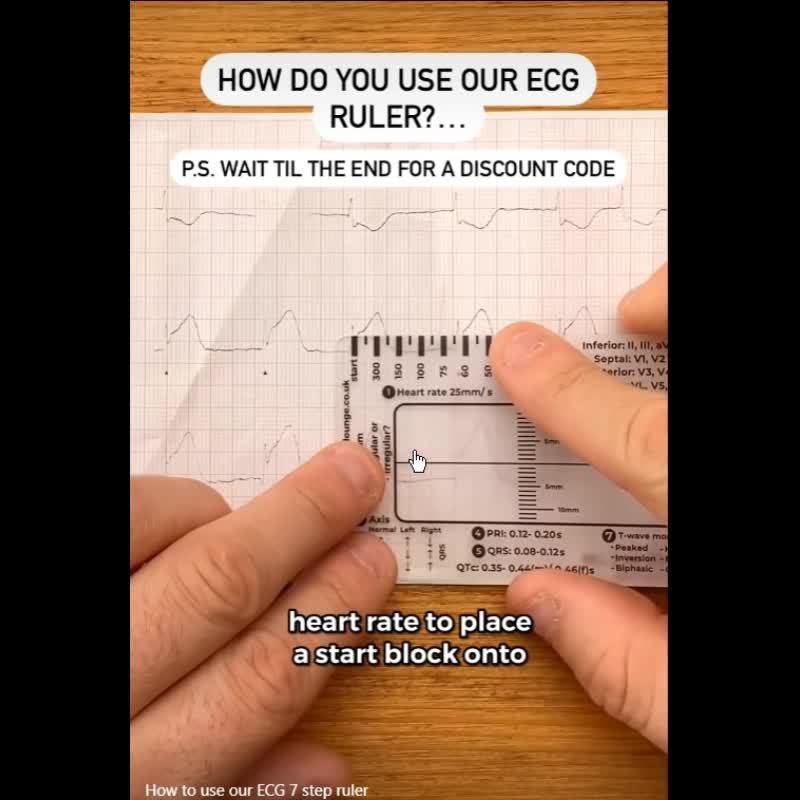创意热销新款实用性便携 ECG 7 Step Ruler心电图7步尺