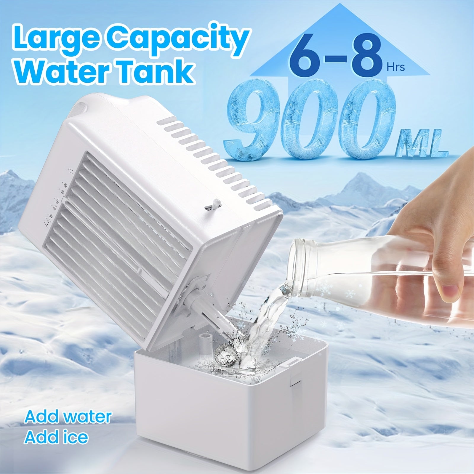 Portable Fan - Quiet Mini Personal Desktop Air Cooler for Bedroom, Living Room, Study and Travel, Energy-Efficient Quadrilateral Design, Battery-Free Direct Powered Cooling Device, Modern Home Air Cooler Fan