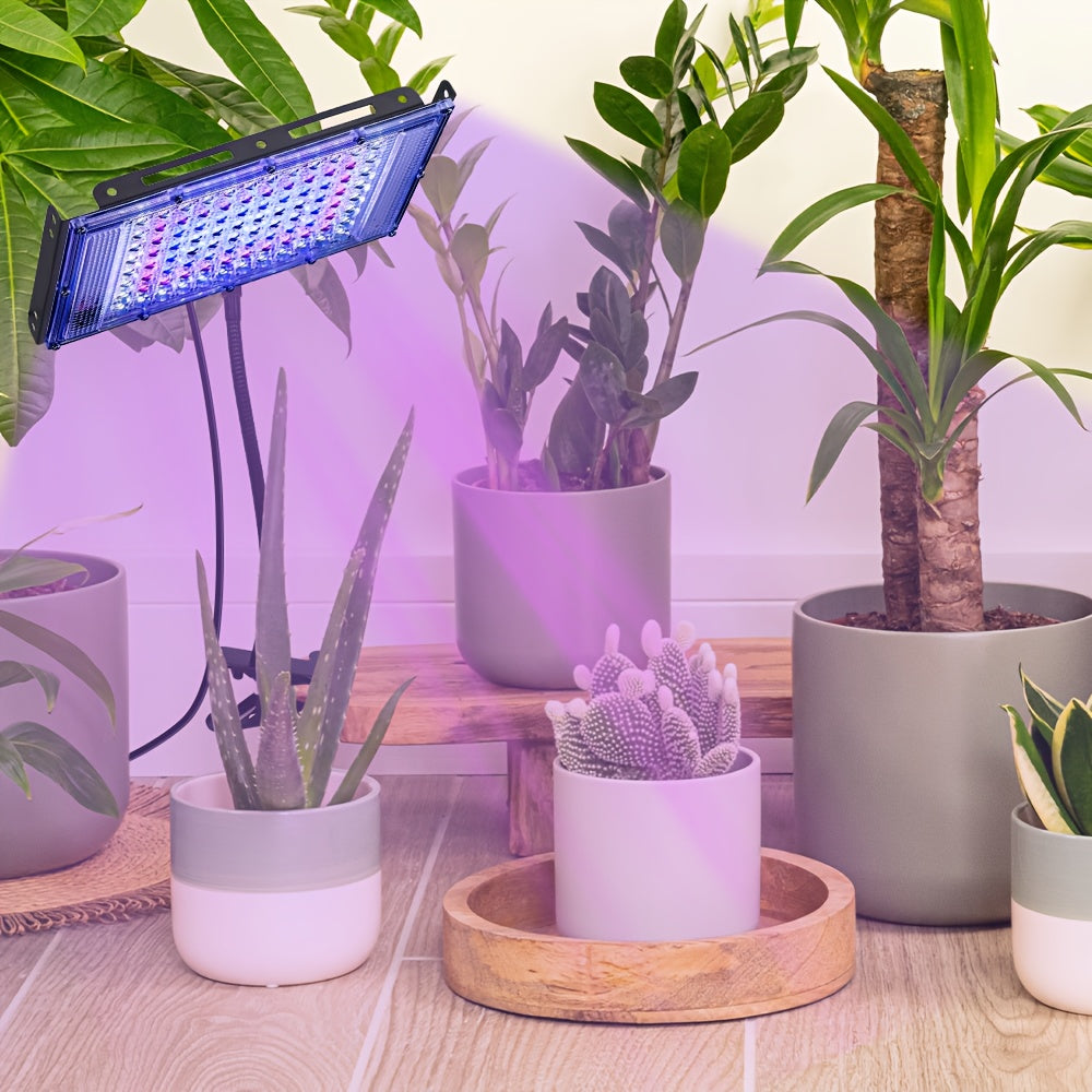 96LED Full Spectrum Indoor Plant Grow Light, Equipped with 1.5M On/Off Power Cord and Hose Bracket, Freely Adjustable Angle, Promotes Healthy Plant Growth, Ideal for Greenhouse, Nursery and Home Gardening