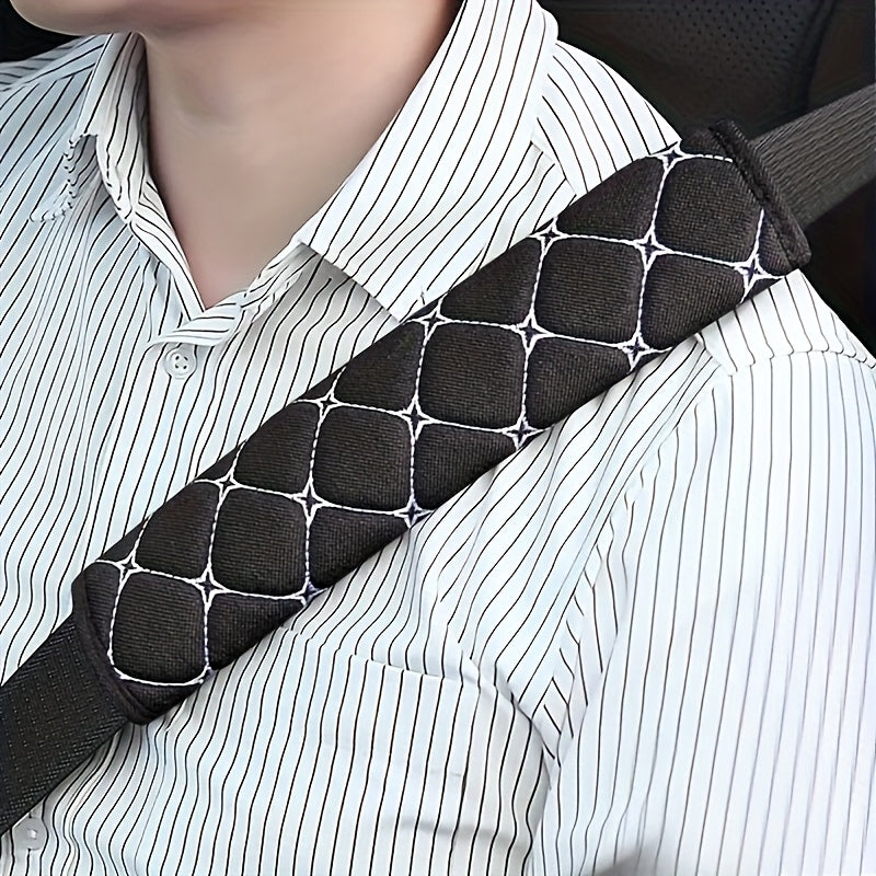 Soft Flannel Seatbelt Cover – Premium Trendy Cute Extended Shoulder Pad for Large & Small Trucks, Cars, Auto Safety Belt Protector Anti-Wear