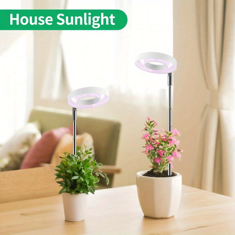 LED Full Spectrum Plant Grow Light, Adjustable Desktop Plant Light Strip with 2/4/8H Auto Timer, Summer-like Sunlight for Plants, 4 Dimming Levels, Height Adjustable 8-26 Inch, Ideal for Indoor Plant Growth