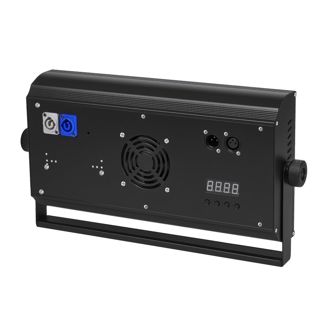 Professional LED stage lighting - 8-channel DMX512 strobe, chase light, with 8-level speed and color-changing effects, 960 pieces 5050 LED beads, 200W, universal voltage 110-240V, suitable for DJs, theaters, concerts