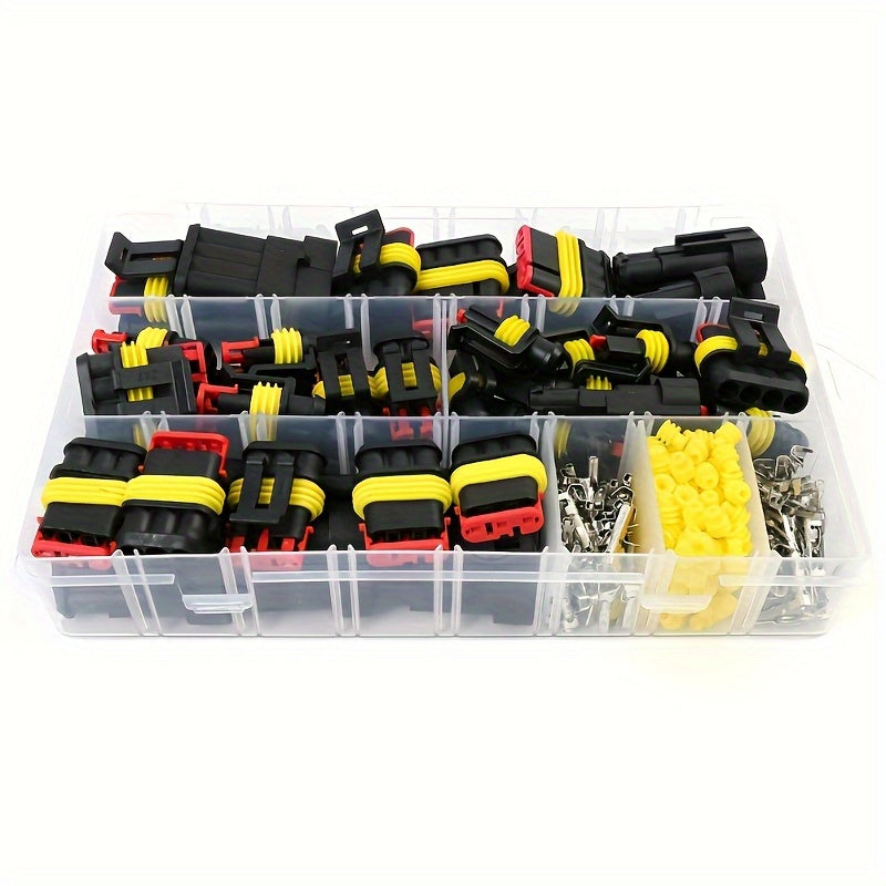 355-Piece Automotive Electrical Connector Terminals, Heavy-Duty 1/2/3/4 Pin Wire Plugs, for Vehicle Repair and Maintenance – Easy Installation and Operation