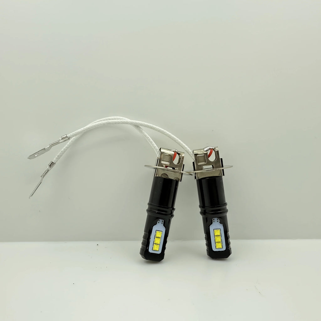 2-Pack H1 H3 160W 6000K 6000LM Super Bright Daytime Running Light LED Headlight Bulb Set High Beam 2525 Chips Fog Light Driving Light for Car 12V, No Battery Included