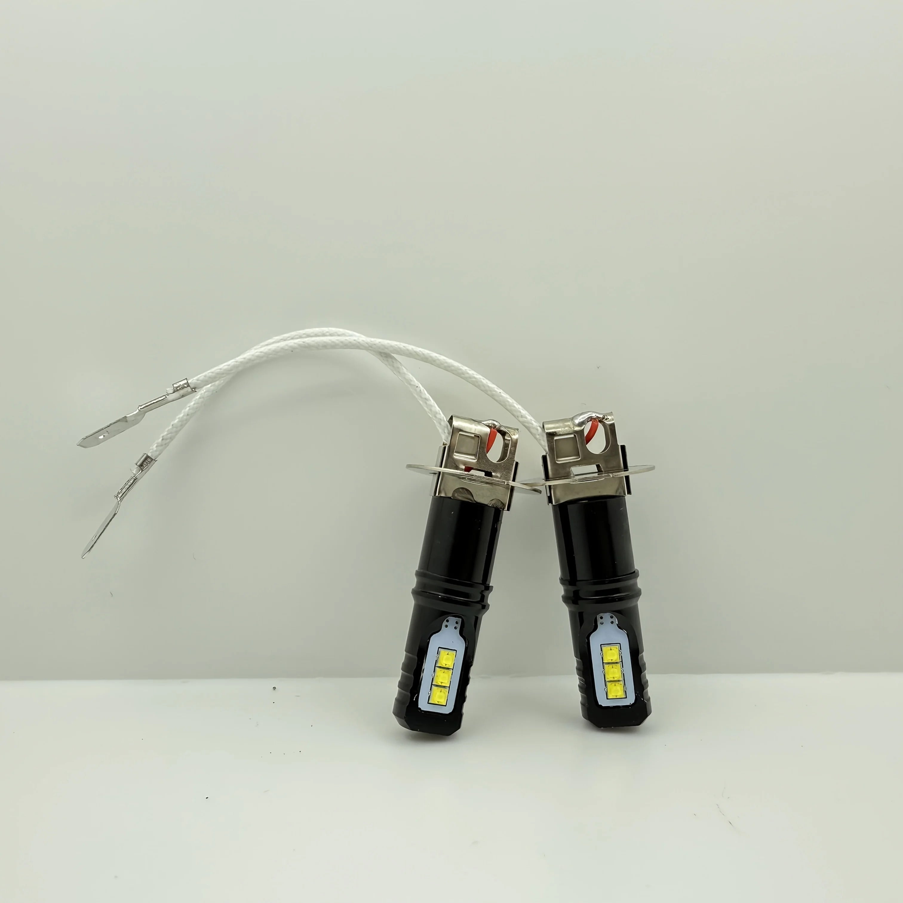 2-Pack H1 H3 160W 6000K 6000LM Super Bright Daytime Running Light LED Headlight Bulb Set High Beam 2525 Chips Fog Light Driving Light for Car 12V, No Battery Included