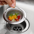 High-Quality Durable Stainless Steel Woven Mesh Sink Strainer Set (2-Pack) – Sturdy Metal Filter Basket with Handle, Designed to Capture Hair & Food Debris in the Kitchen and Bathroom