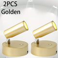 2 modern touch LED spotlights, USB powered, semi-recessed/flat mount, wireless operation, dimmer compatible, suitable for living rooms, bedrooms, offices, cafes - energy-saving LED bathroom and kitchen lighting