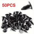 50/100-Pack 8mm Auto Plastic Barbed Christmas Tree Rivet Clips – Plastic Push Retainer Rivets, Bumper Clips, Fender Clips for GM & Ford