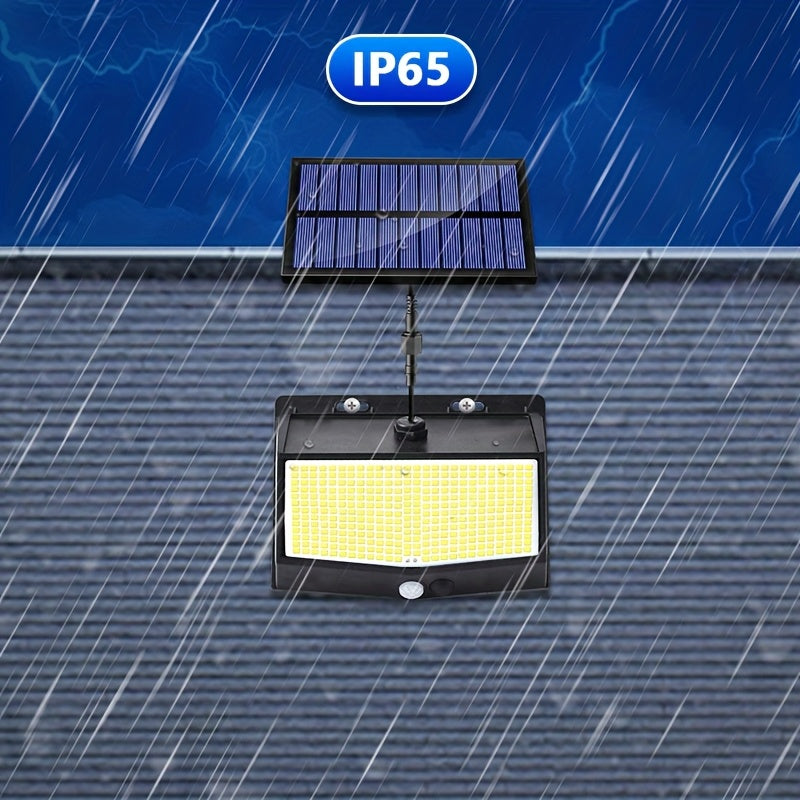 1/2-Piece Solar Outdoor Light, Equipped with 468 High-Brightness LEDs, Flood Wall Light with Motion Sensor, 3 Lighting Modes, Suitable for Garden, Courtyard, Path, Garage, Porch, Dusk to Dawn, Street Light, Wall Light