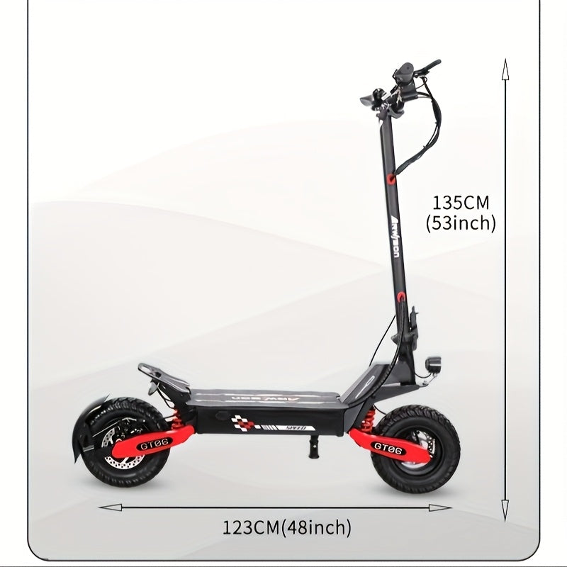 购买滑板车赠送工具包成人滑板车，双电机600W*2，48V13A，11寸越野真空轮胎，最新款LED大屏幕仪表，前后刹车碟，可调节三挡速度档位，最大承重150KG，新款六眼灯加隐形喇叭，带鹰眼灯尾灯和转向灯，可折叠方便出行，代步，通勤，出游，送礼最佳选择