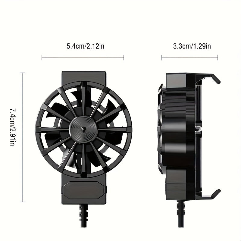 Portable Phone Cooler, External Cooling Accessory for iPhone & Android Smartphones, 1 Pack, Mini USB Powered High Performance Phone Fan Cooler, Compact Design Device Temperature Control, Must Have for Gaming Live Streamers & Tech Enthusiasts