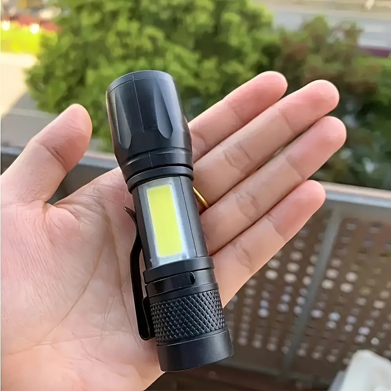 High Power LED Flashlight, Rechargeable Mini Flashlight with Magnetic Base, Self-Defense Light, 5 Lighting Modes, Bright Outdoor Emergency Flashlight, Camping Gear, Compact Pocket Light, High Lumen Multi-Mode Light for Outdoor Enthusiasts