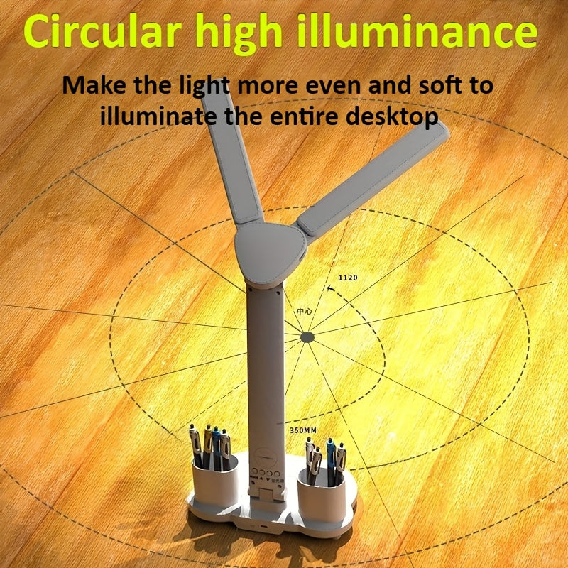 Smart dual-head LED light, USB dual-head pen holder lamp, art decorative light, smart desk lamp, suitable for dormitory, bedroom, living room, home office desk lamp, reading light, night light, table lamp and lighting fixture