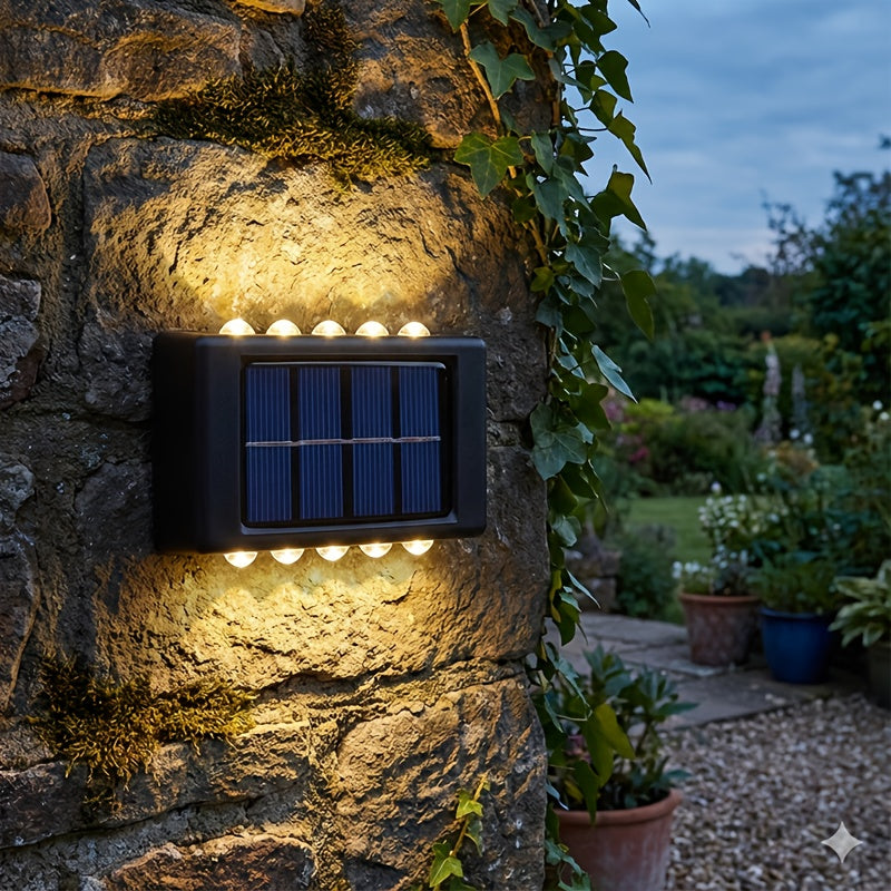 Solar Outdoor Lighting Lawn Step Stair Railing Decorative Path Light Wall Light Wall Washer Light Courtyard Home Light