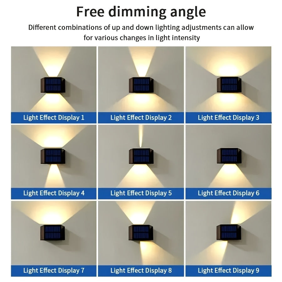 Solar Outdoor Wall Light, Automatically Turns On at Dusk, Wide Angle Outdoor Lighting, Suitable for Garden, Patio, Driveway, Walkway – Modern Solar Wall Light